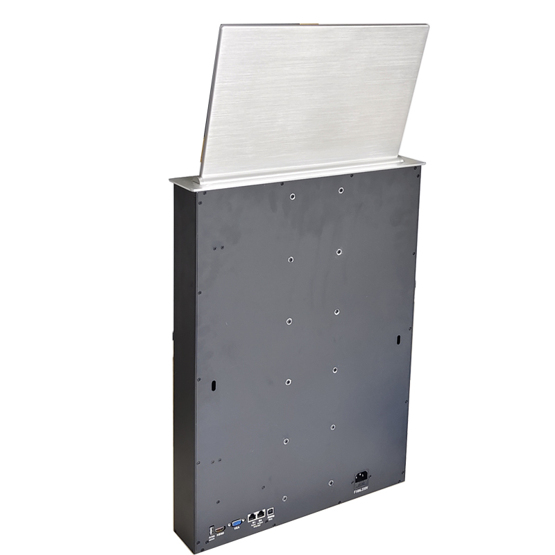 Zložljiva dvižna miza z motoriziranim LCD monitorjem za brezpapirni konferenčni sistem